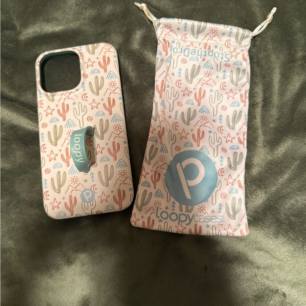 Loopy Case Cactus Pattern Phone Case for iPhone 14 Pro Max
